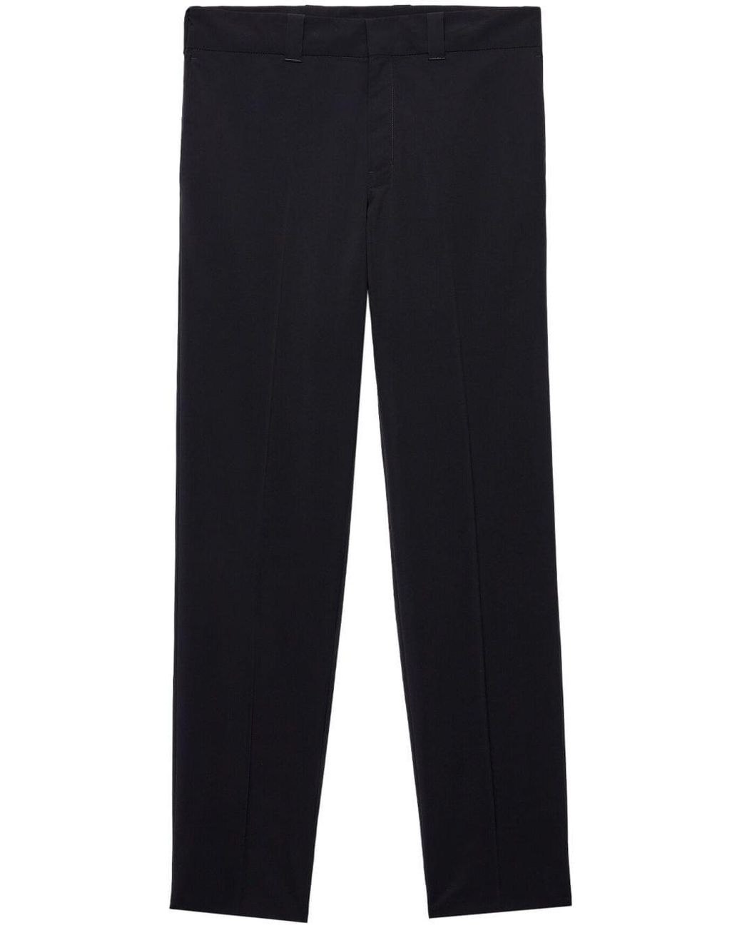 Prada Blue Triangle-Logo Trousers for men