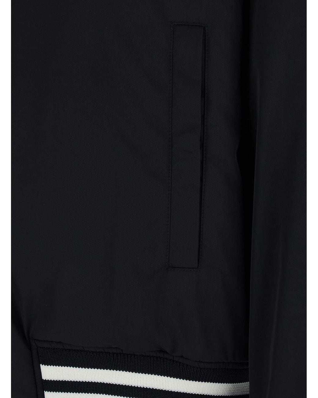 Gucci Black Reversible Jacket Tech Fabric Polyester Coat