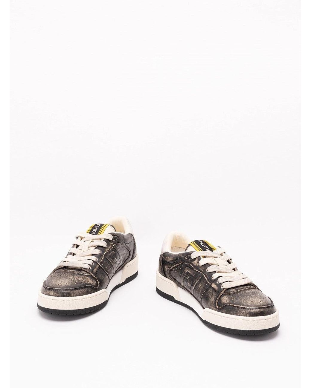Fendi White 'Match' Sneakers