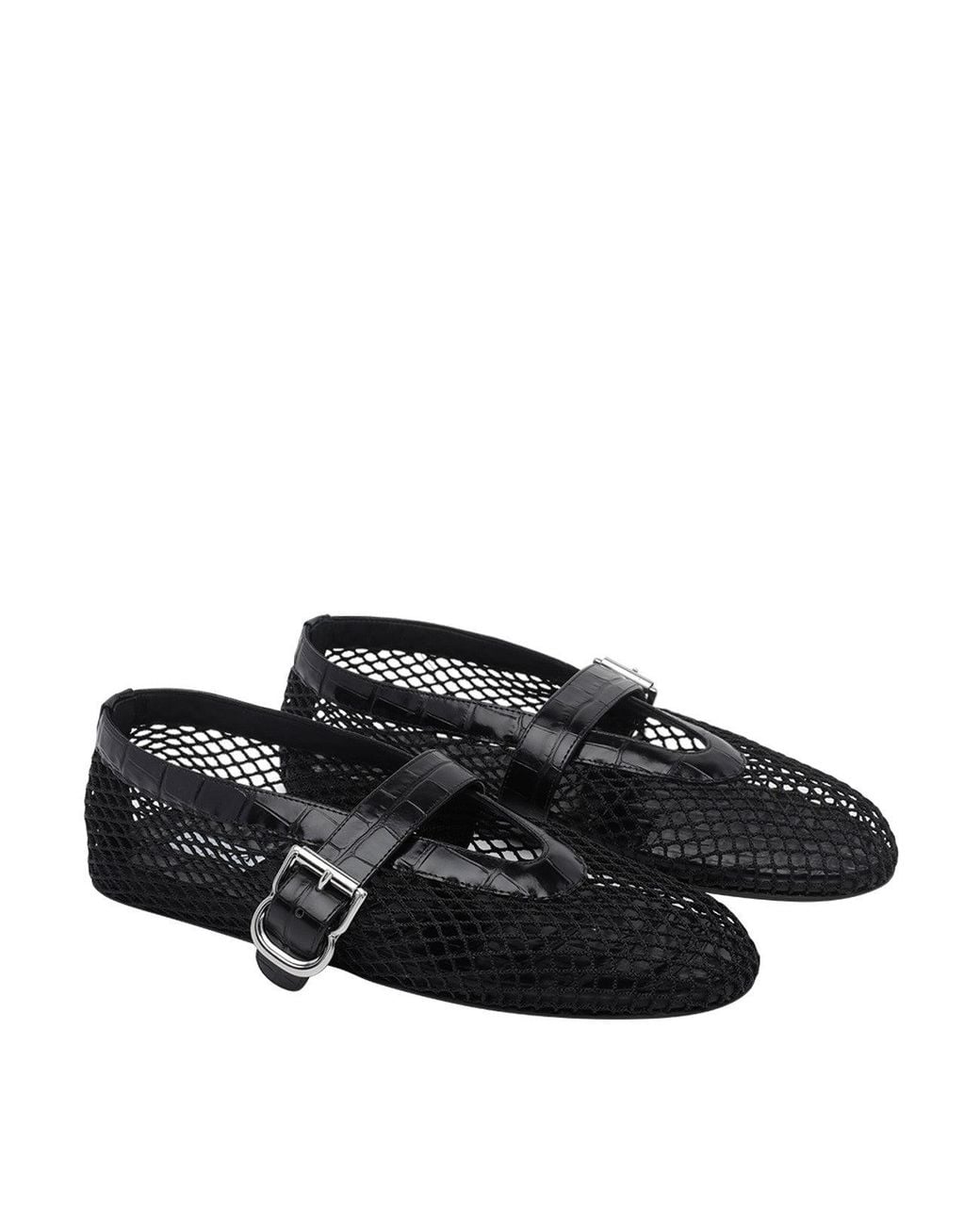 Alaïa Black Mesh Flat Ballets
