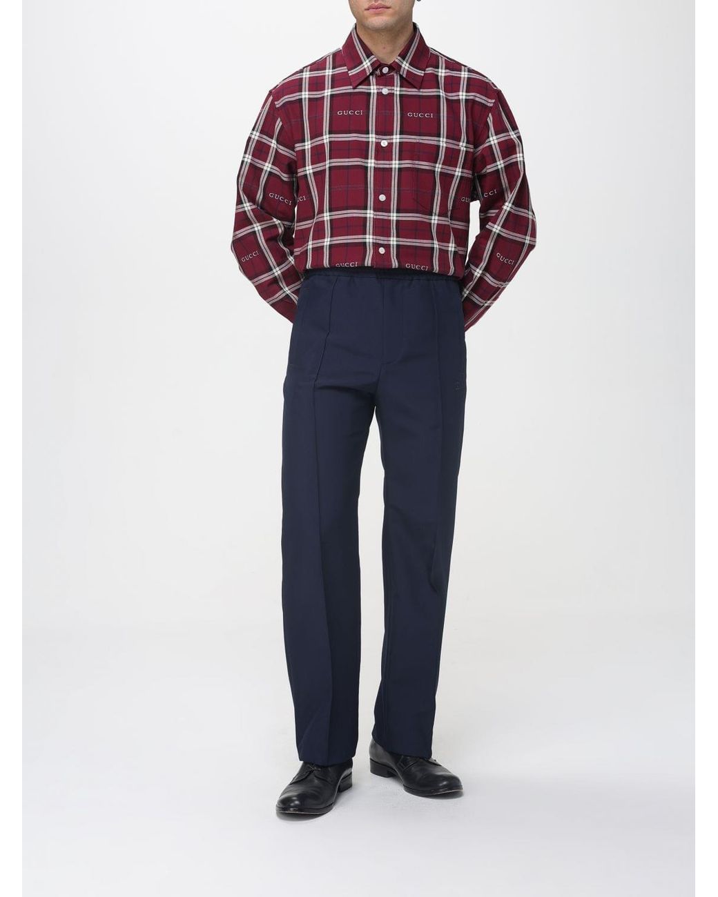 Gucci Blue Technical Fabric Track Pants for men