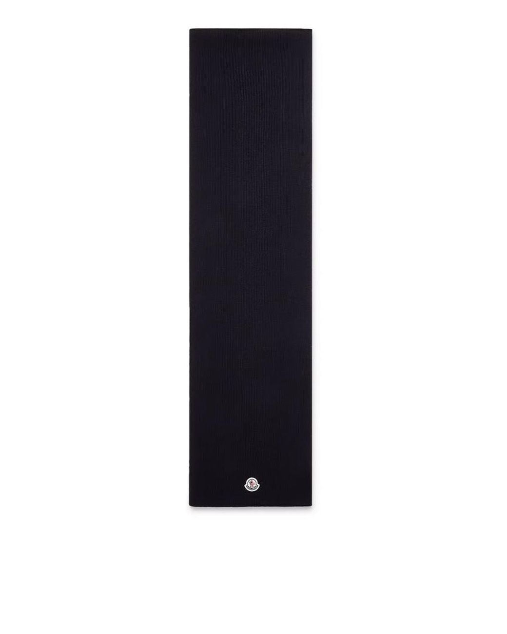 Moncler Blue Wool Scarf With Logo for men