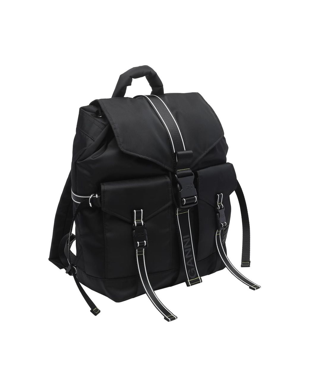 Ganni Black Re-Tech Backpack