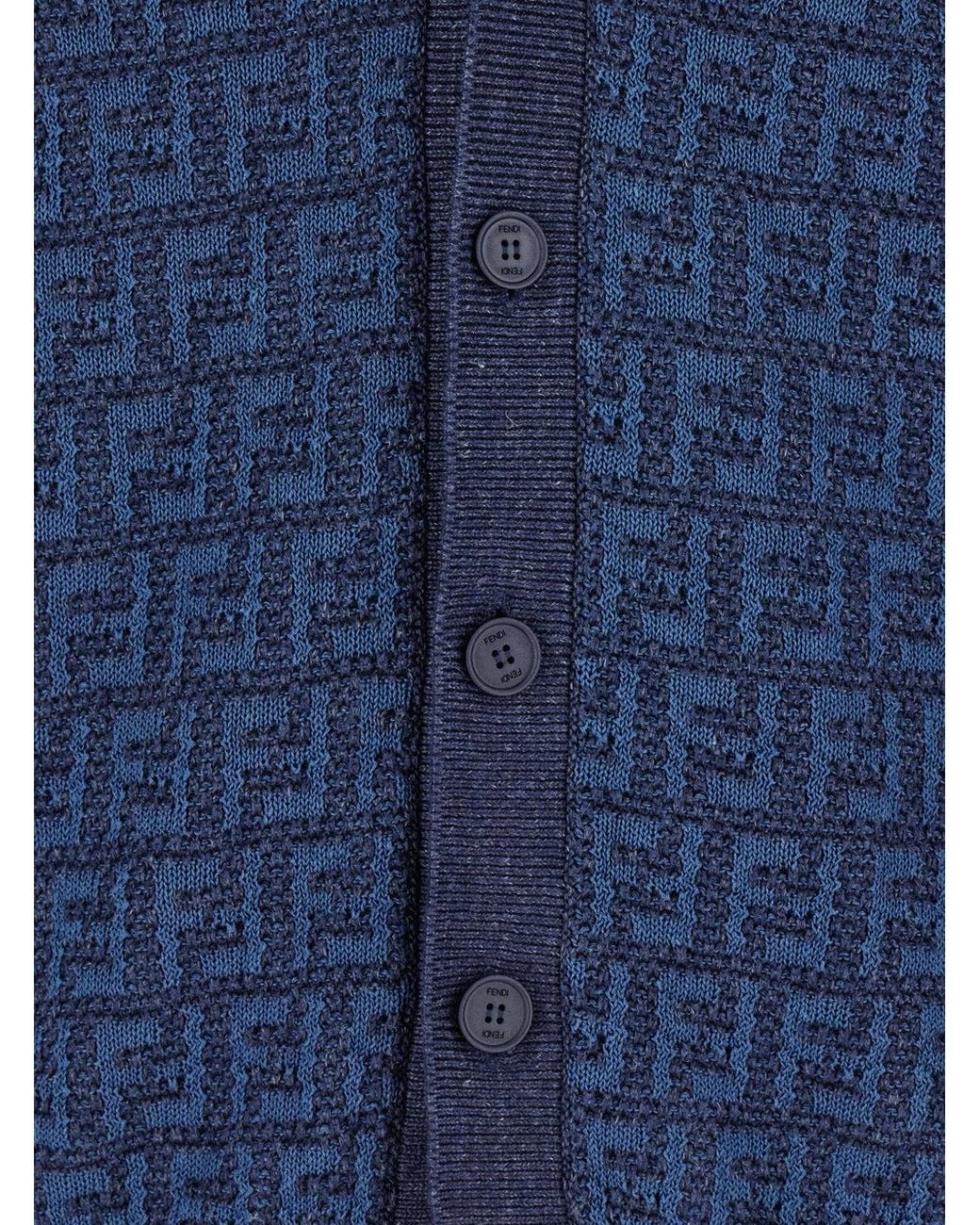 Fendi Blue Ff Crochet for men