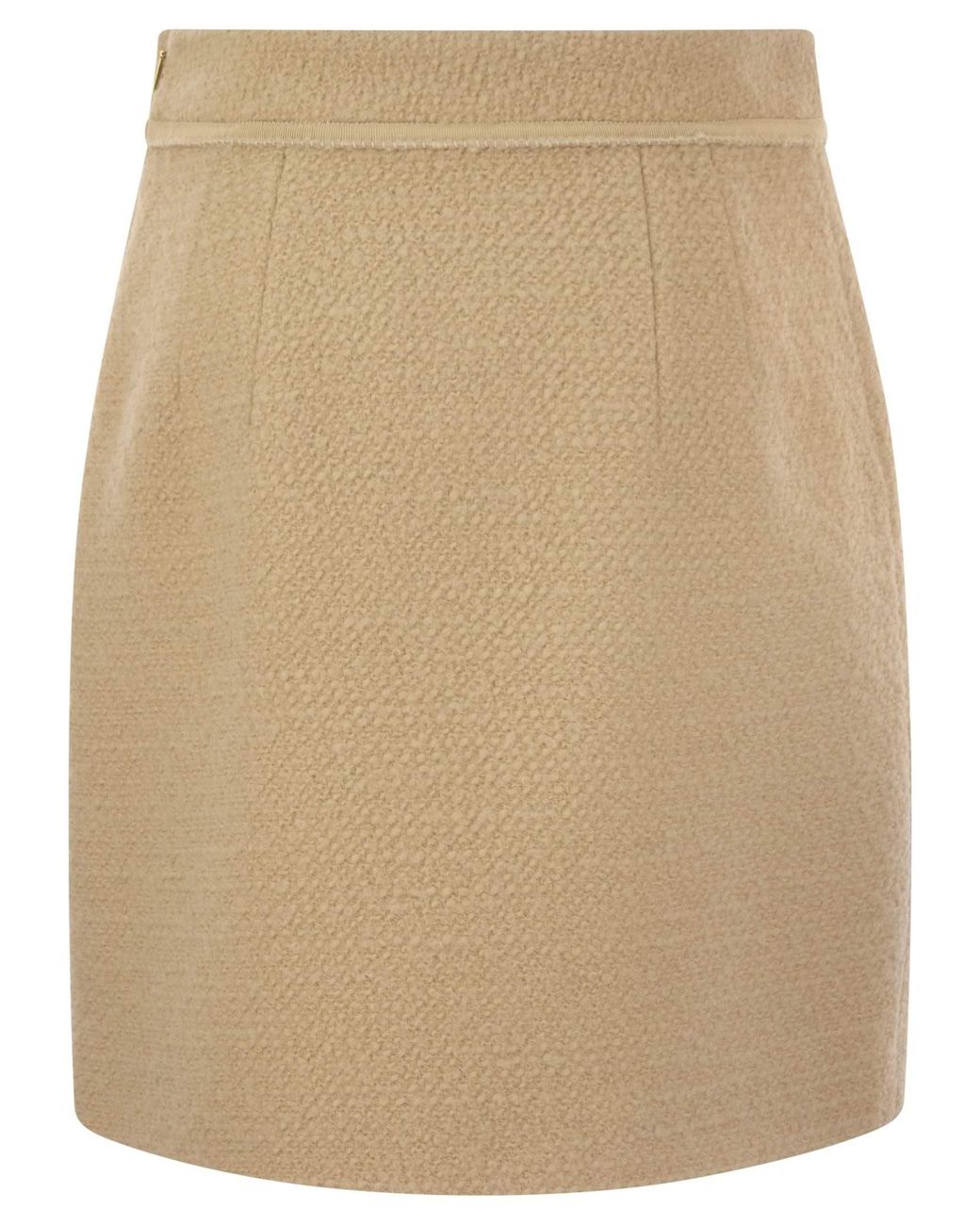 Fay Natural Wool Short Skirt