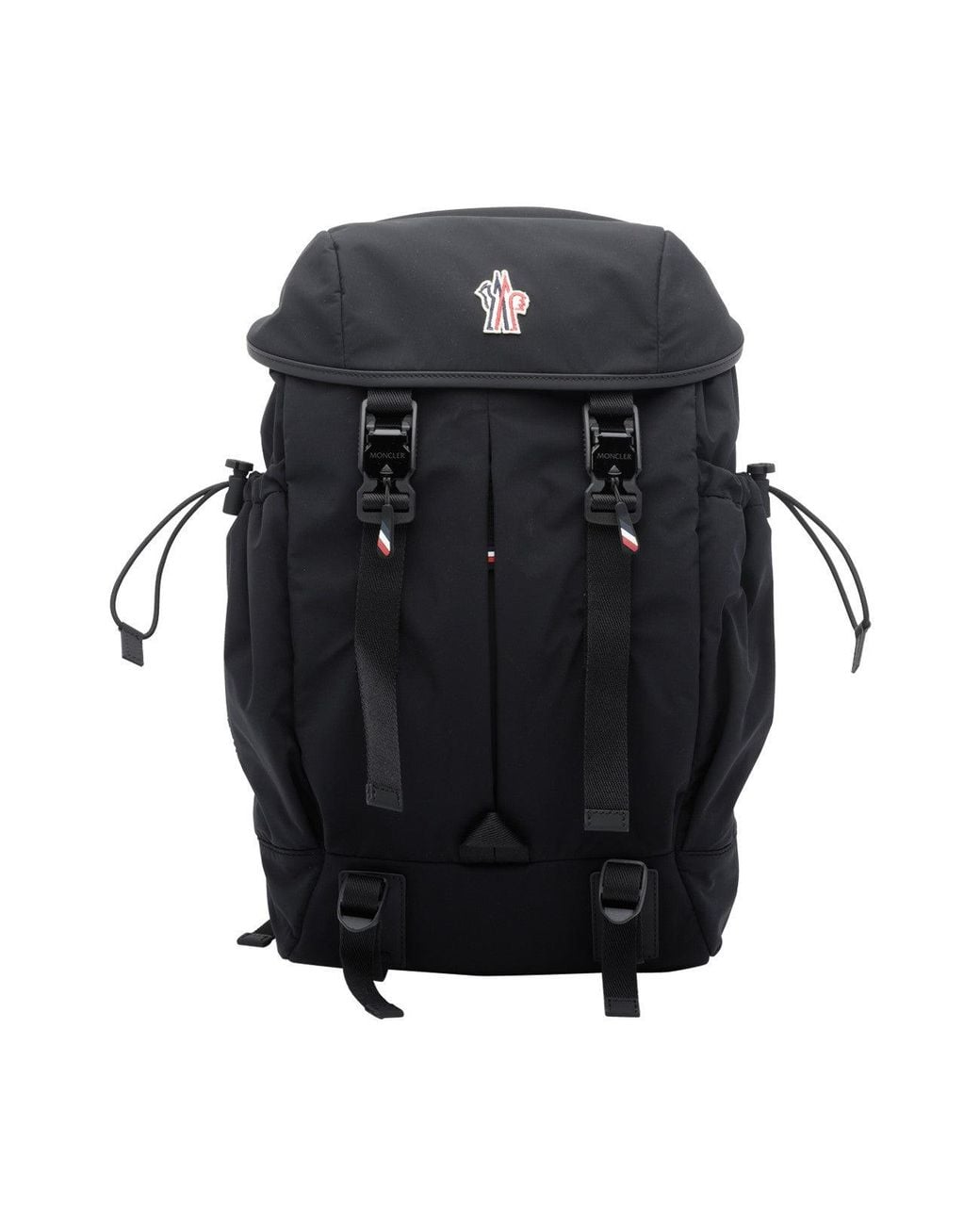 Moncler Black Logo Backpack for men
