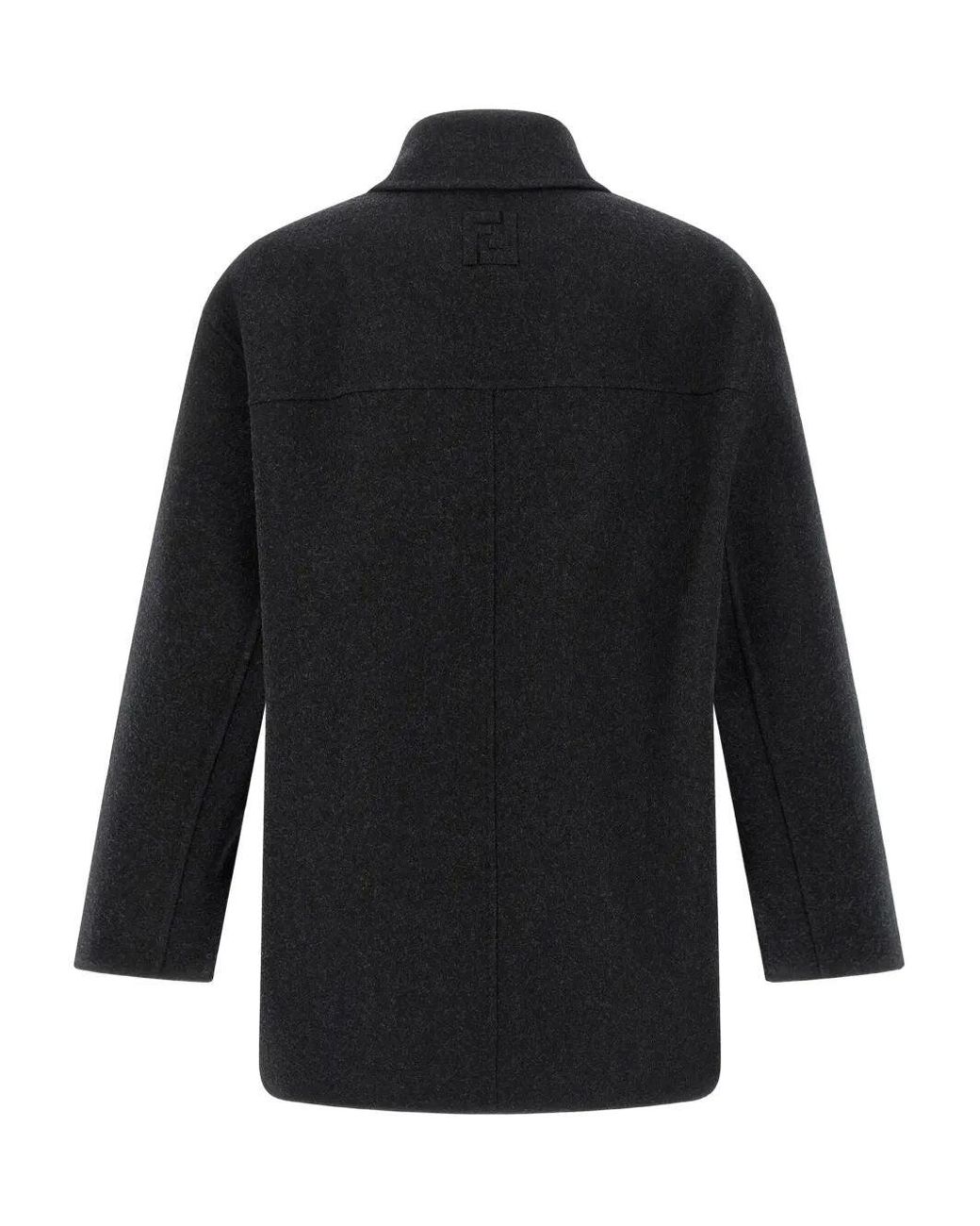 Fendi Black Wool Felt Blouson for men