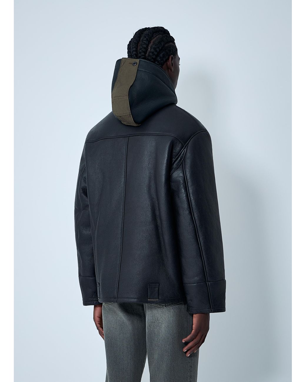 Our Legacy Blue Leather Blizzard Jacket for men