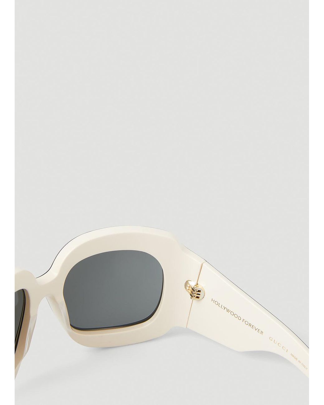 Gucci Gray Oversize Square Frame Sunglasses