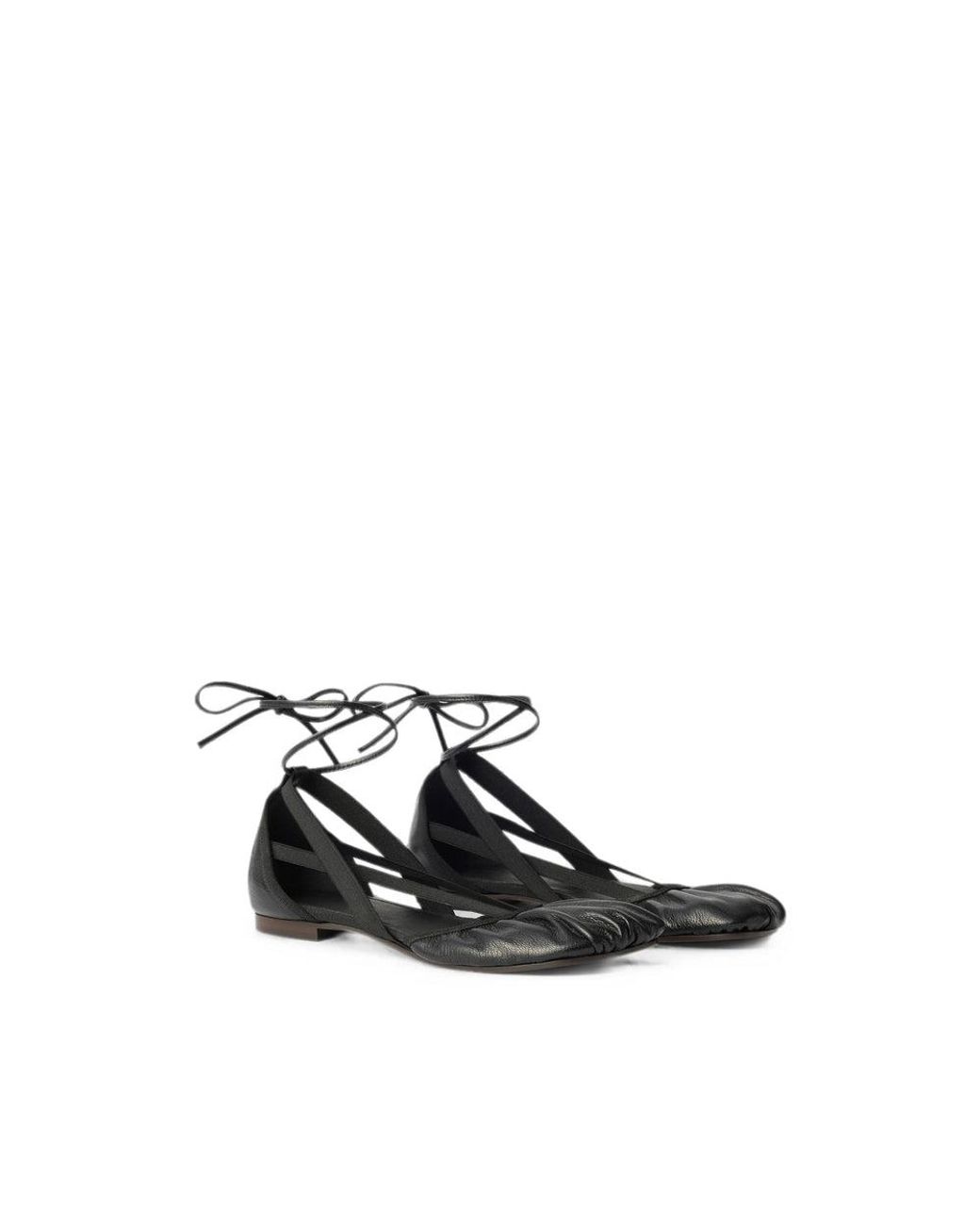 Lemaire Black Ballet Flats
