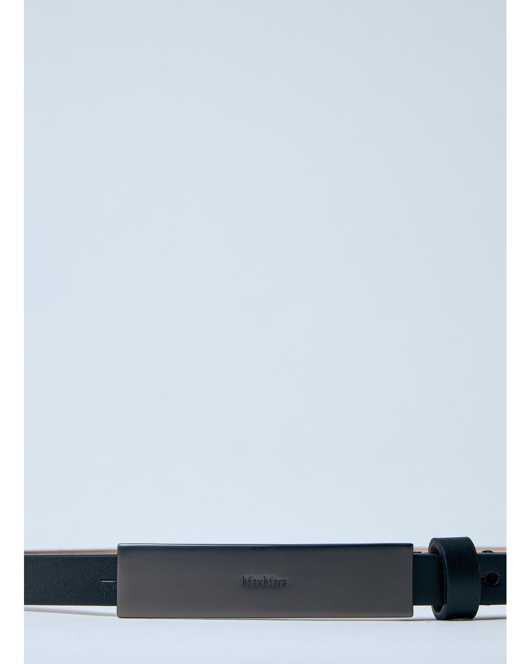 Max Mara Blue Logo Plaque Belt