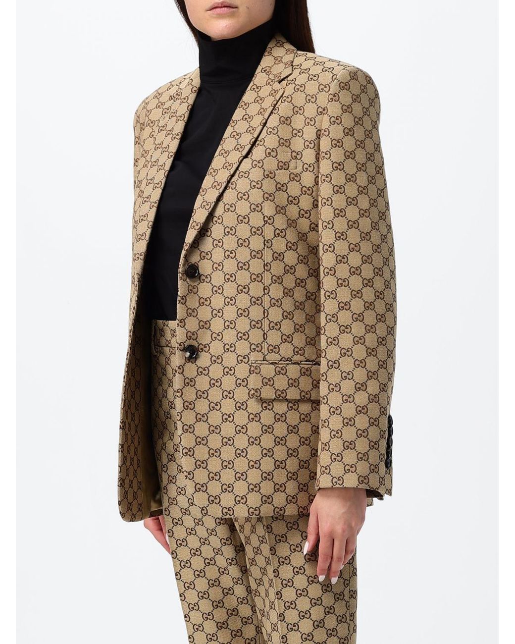 Gucci Natural Gg Canvas Jacket