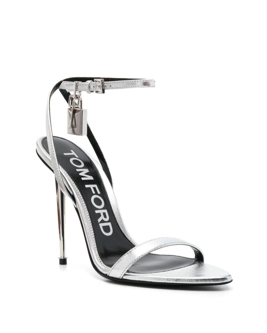 Tom Ford White Sandals With Padlock