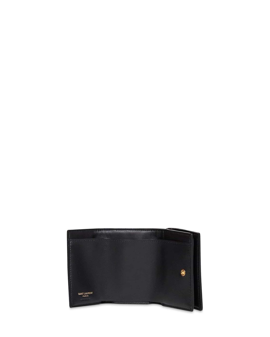 Saint Laurent White Cassandre Origami Tiny Wallet