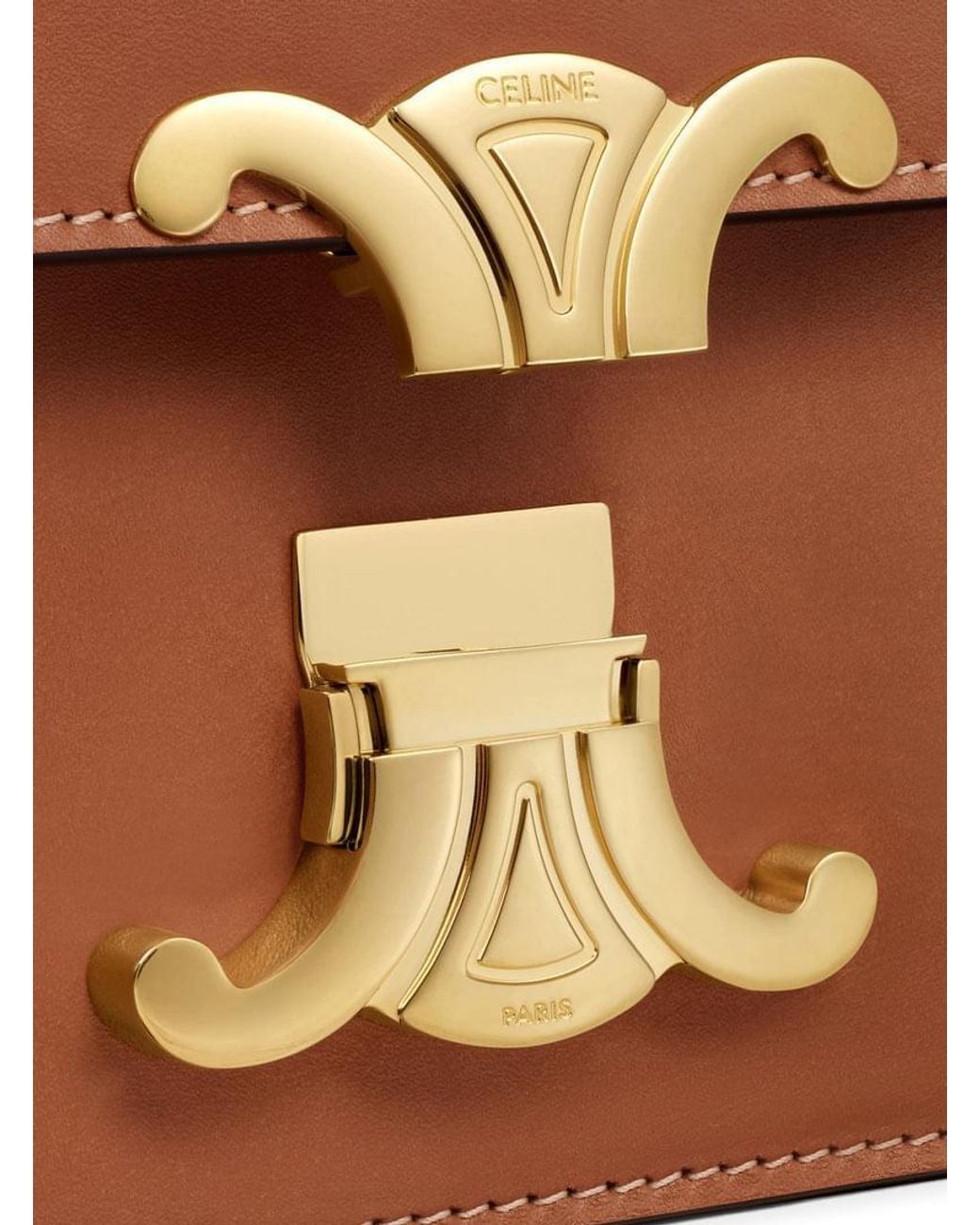 Céline Brown Medium Triomphe Folio Bag