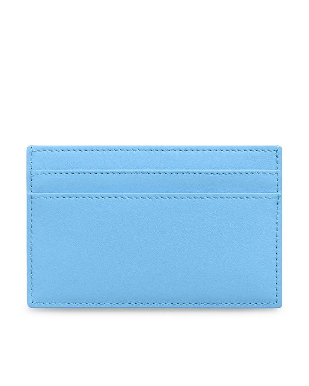 Céline Blue Smooth Lambskin Card Holder for men