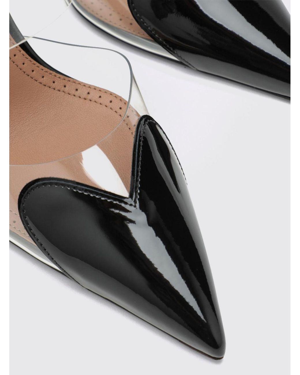 Alaïa White Le Cœur Heart-Print Patent Leather High-Heel Mules