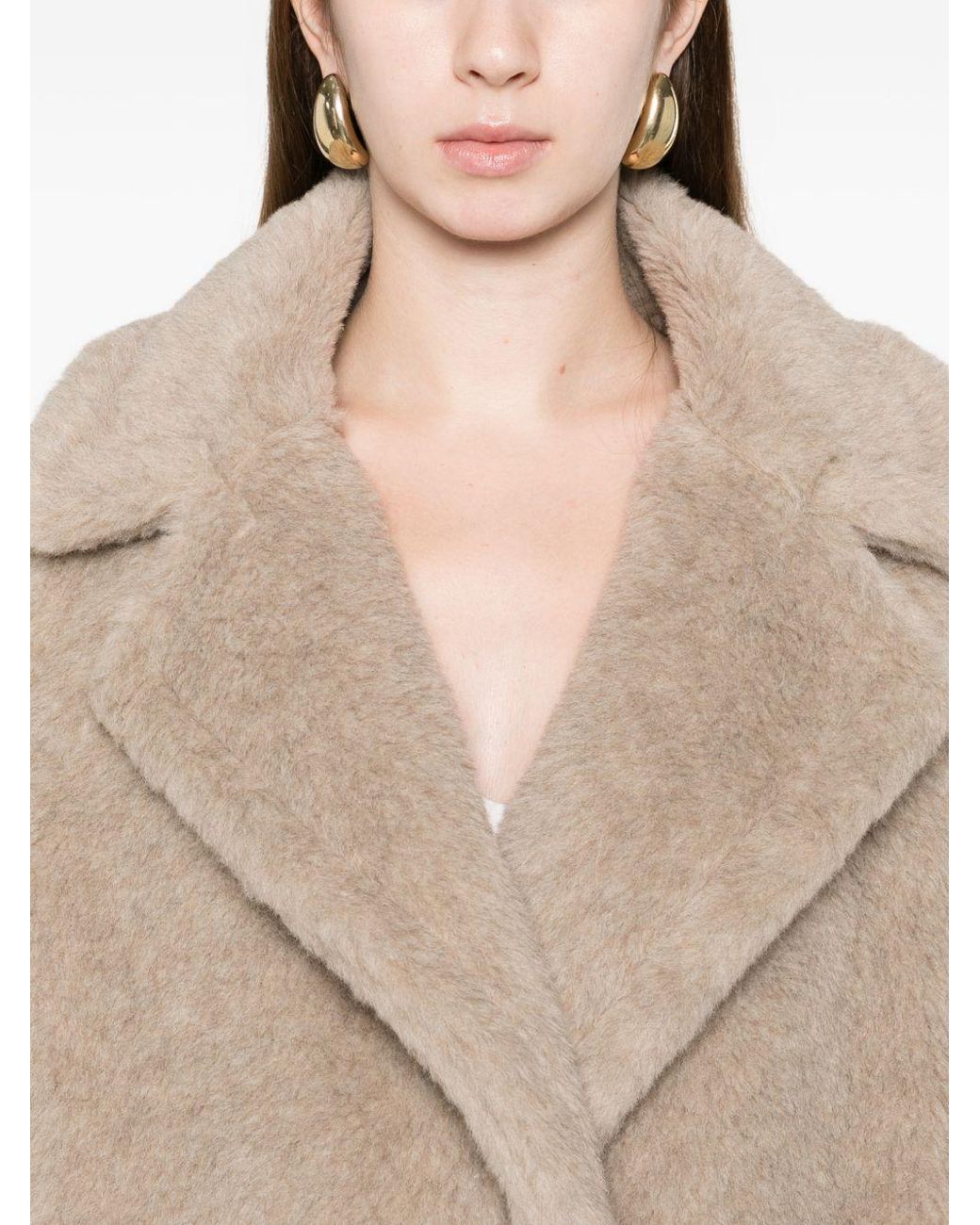 Max Mara Natural Double-Breasted Coat