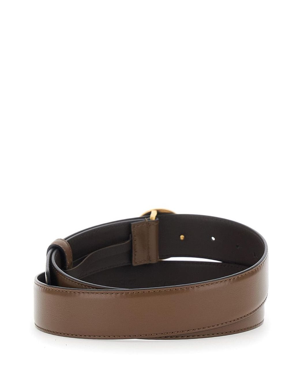 Versace Brown Belt With Medusa Metal Buckle for men