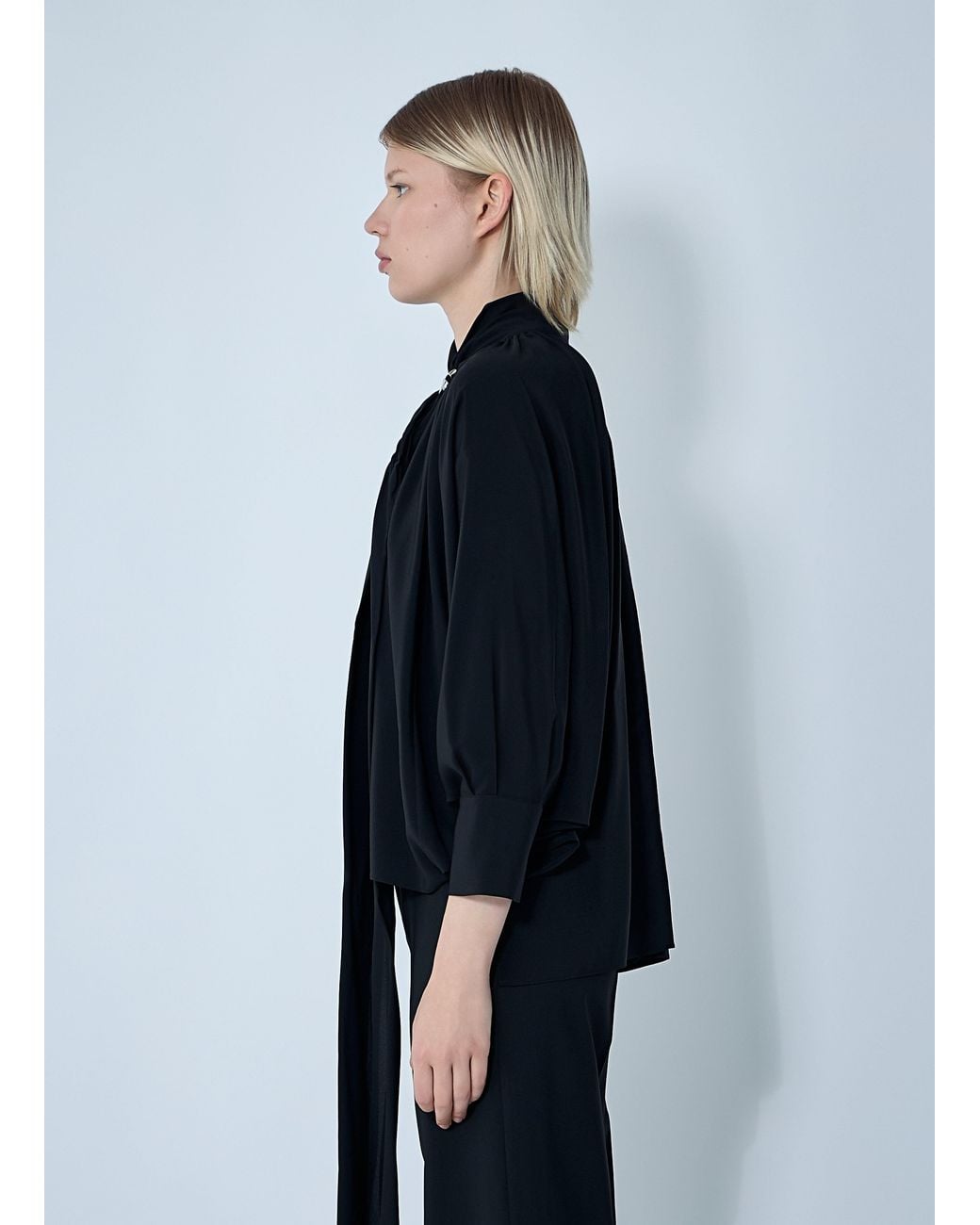 Max Mara Blue Silk Blouse