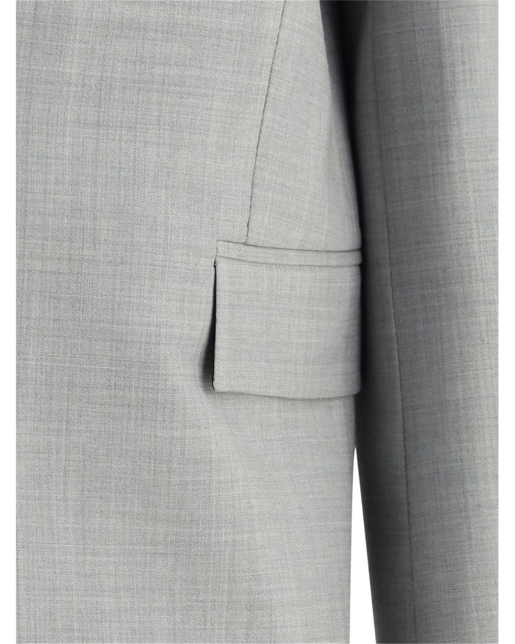 Loewe Gray Wool Single-Breasted Jacket