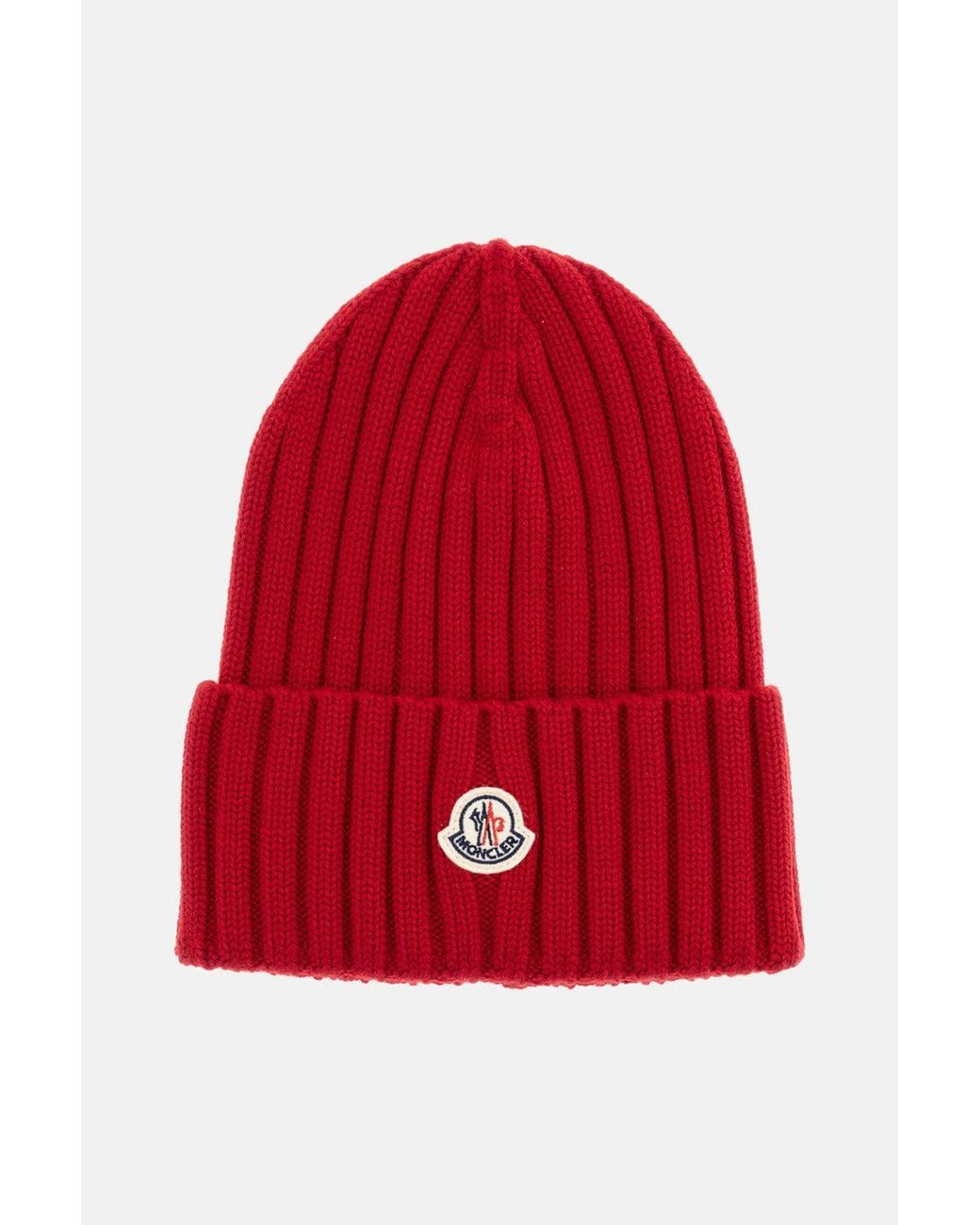 Moncler Red Wool Hat