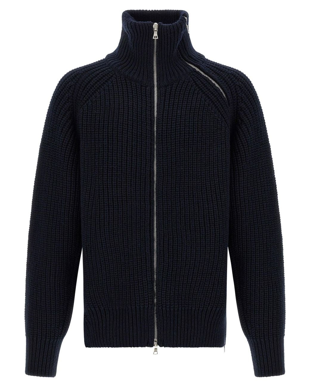 Dries Van Noten Monty Full-Zip Turtleneck Sweater in Blue for Men