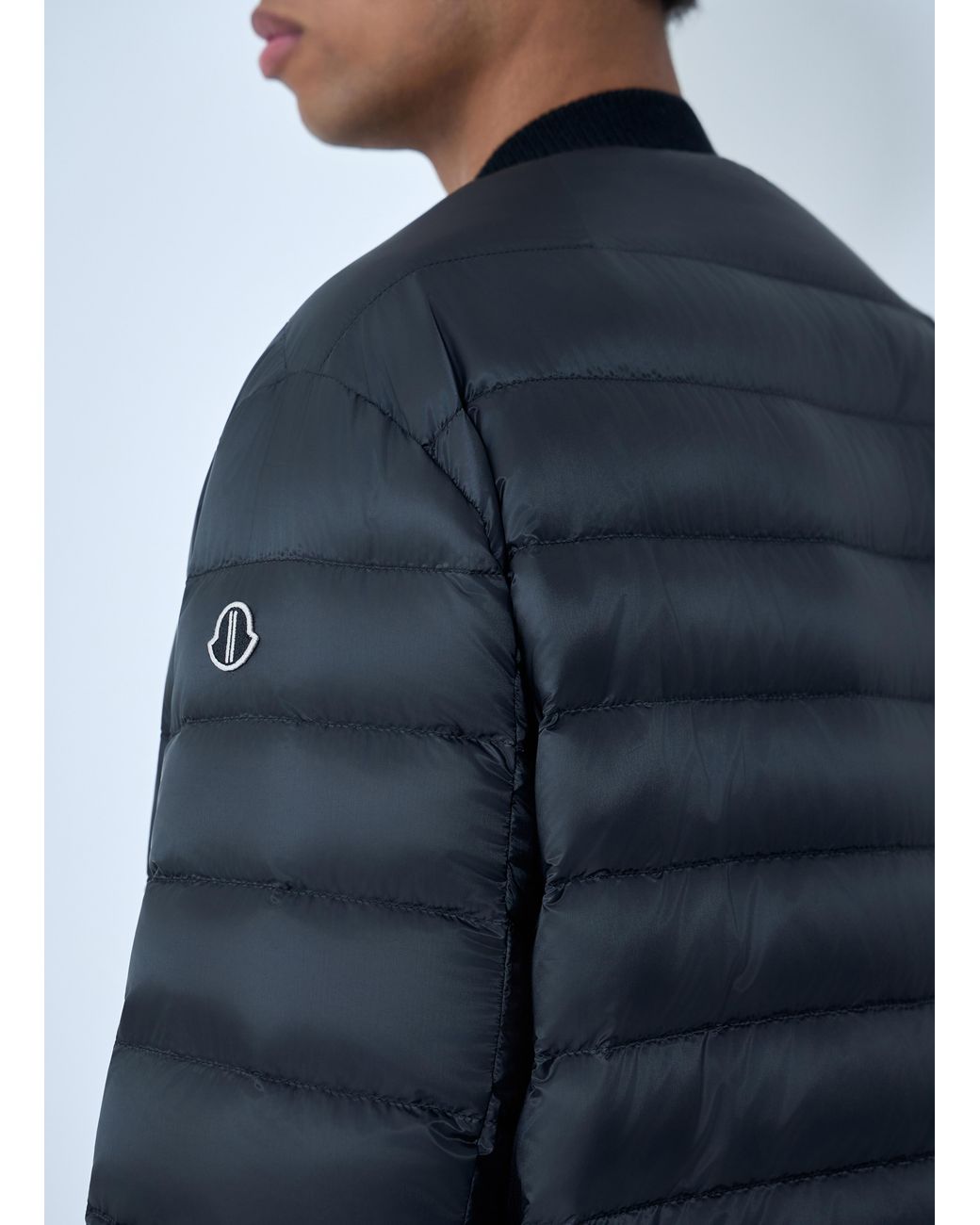 Moncler Blue Rick Owens Flight Parka Bomber Jacket