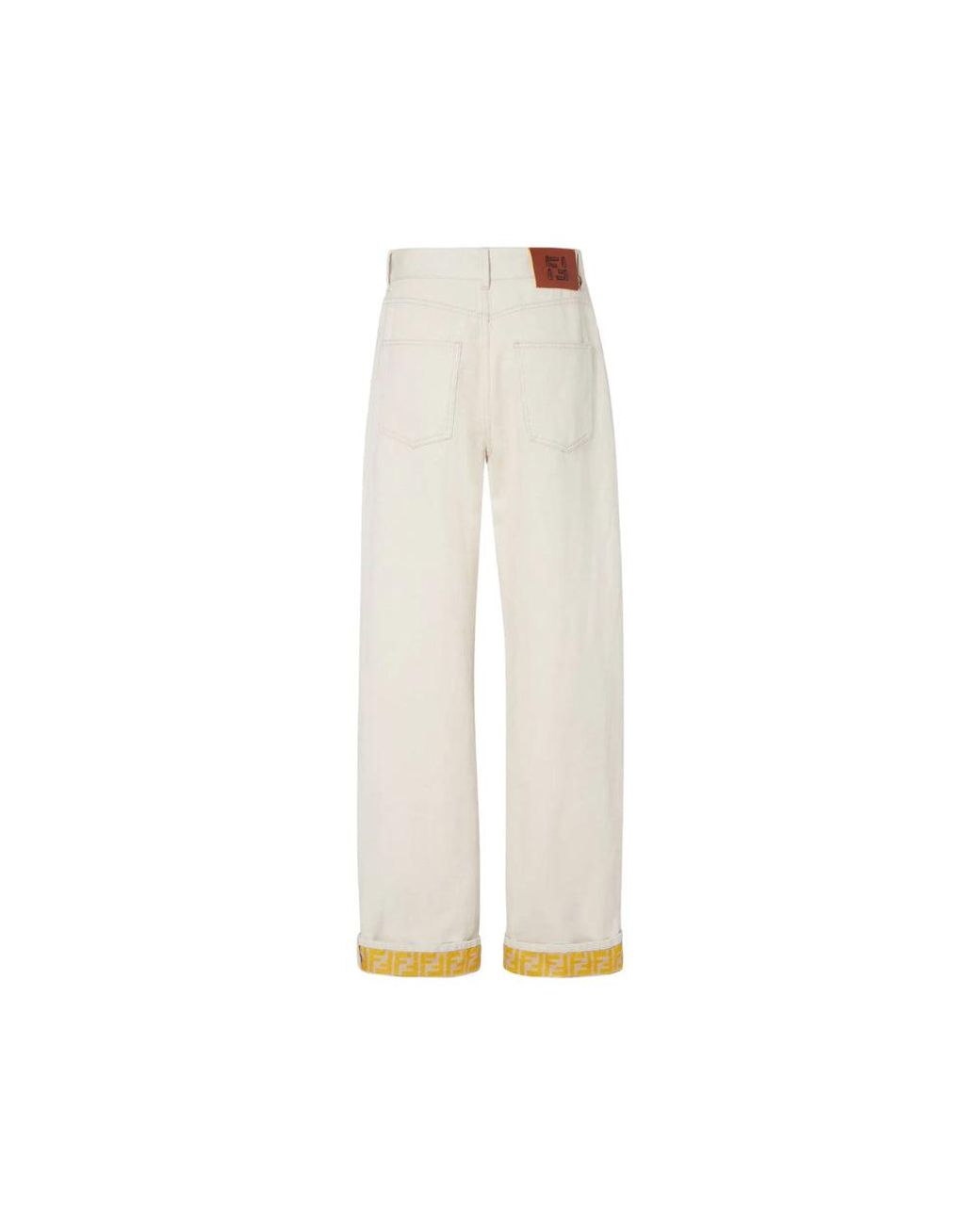 Fendi White Neutrals Denim
