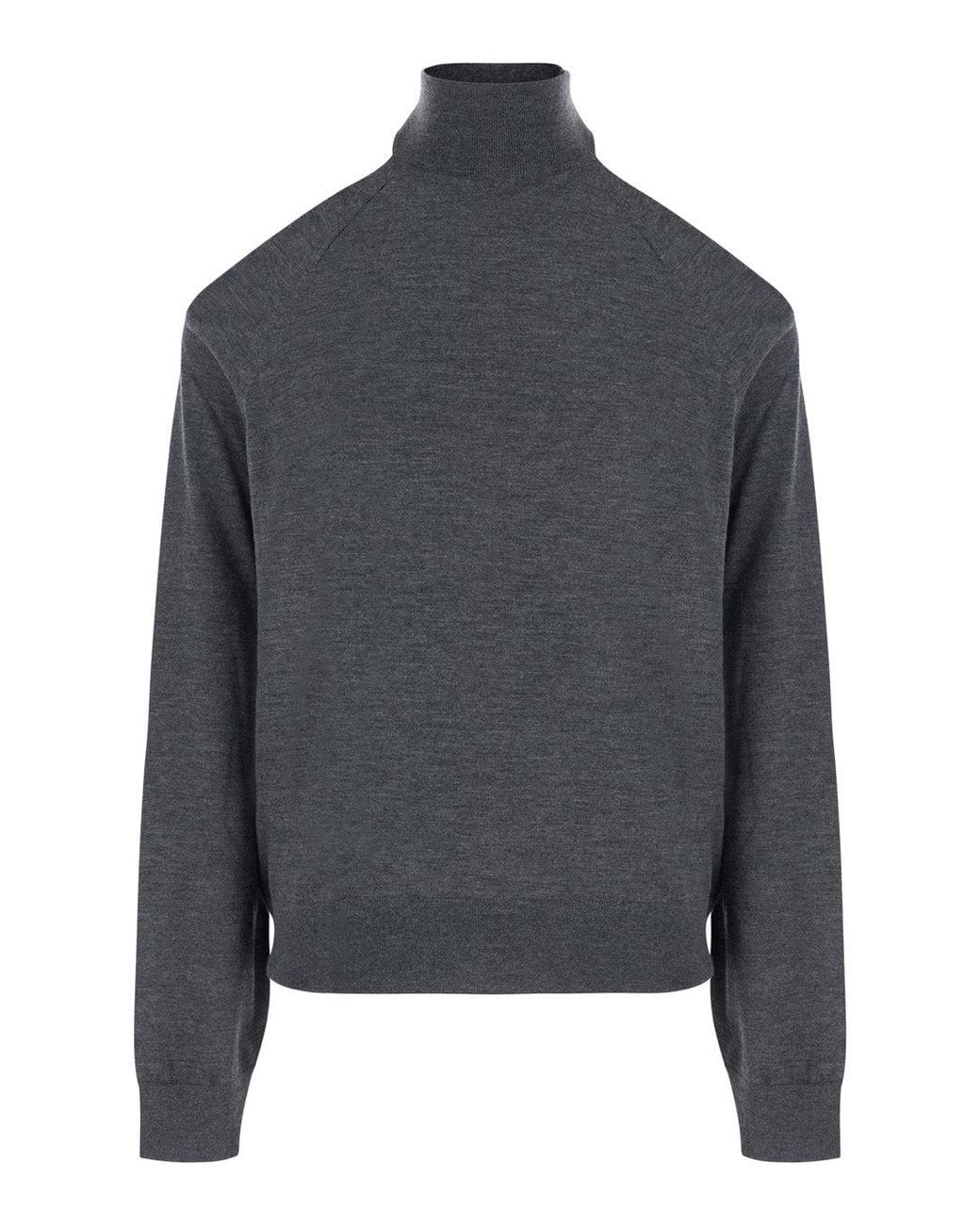 Fendi Gray Pullover Fine Cashmere