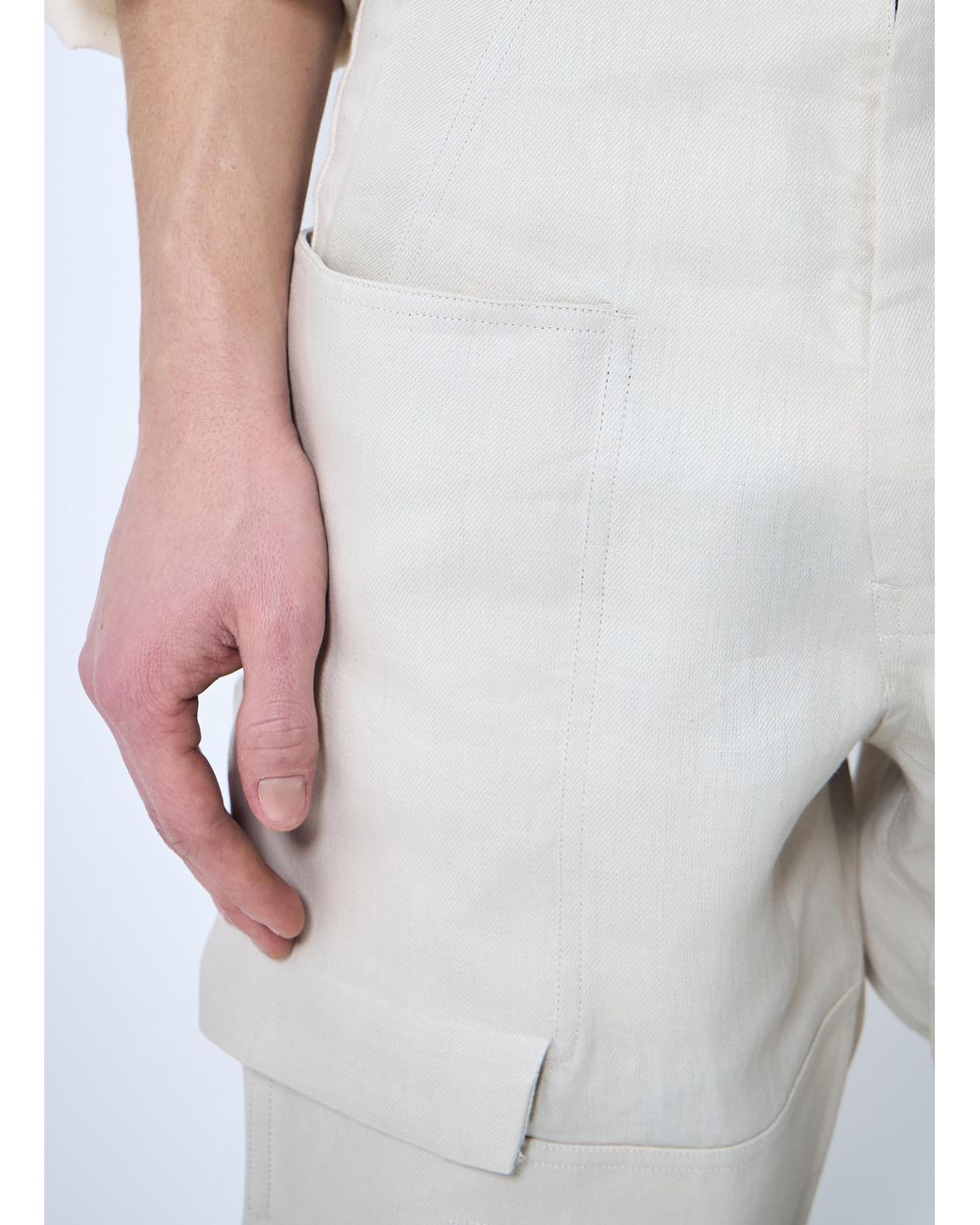 Rick Owens White Stefan Cargo Pants for men