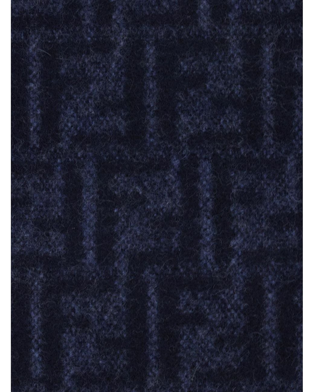 Fendi Blue Ff Wool Con Frange for men