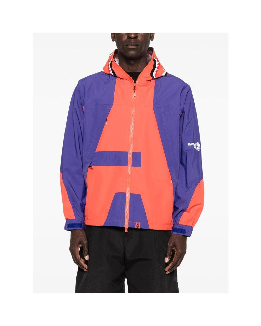 A Bathing Ape Blue Hooded Lightweight Jacket for men