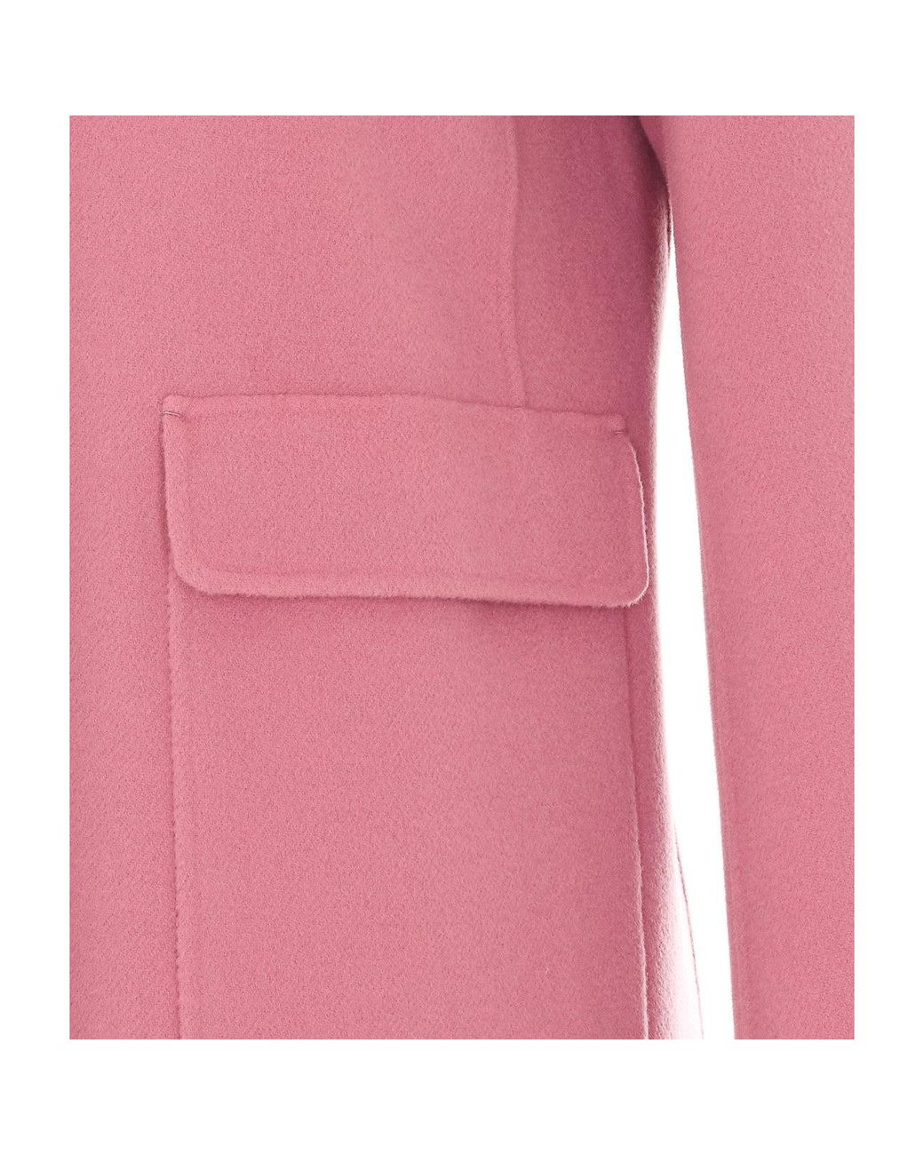 Max Mara Pink Smmsissy Single-Breasted Wool Drap Jacket