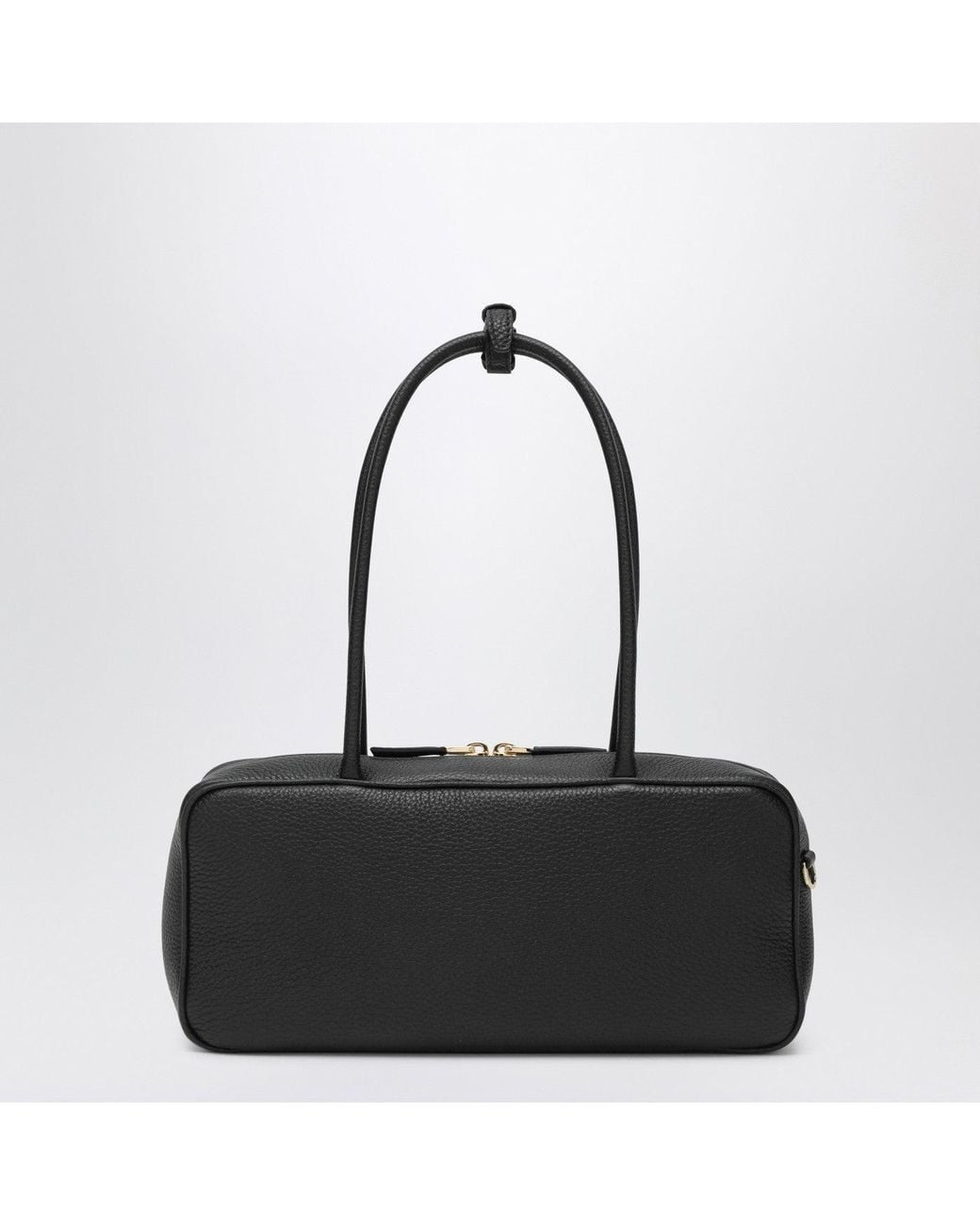 Prada Black Medium Leather Bowling Bag