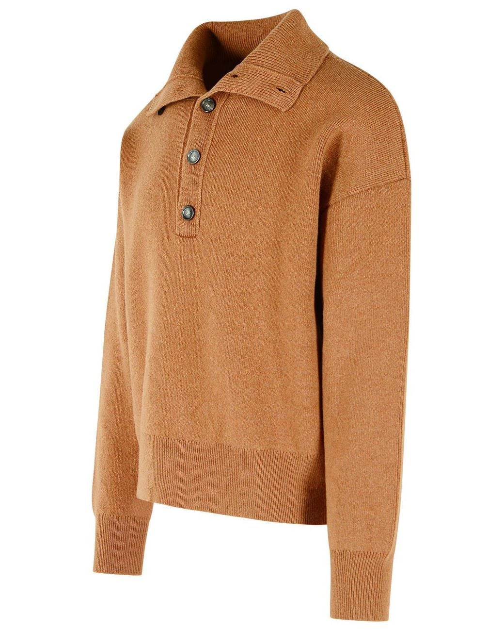 AMI Brown Wool Sweater for men