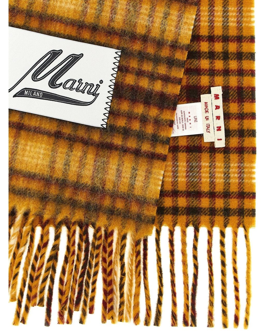 Marni Metallic Check Scarf