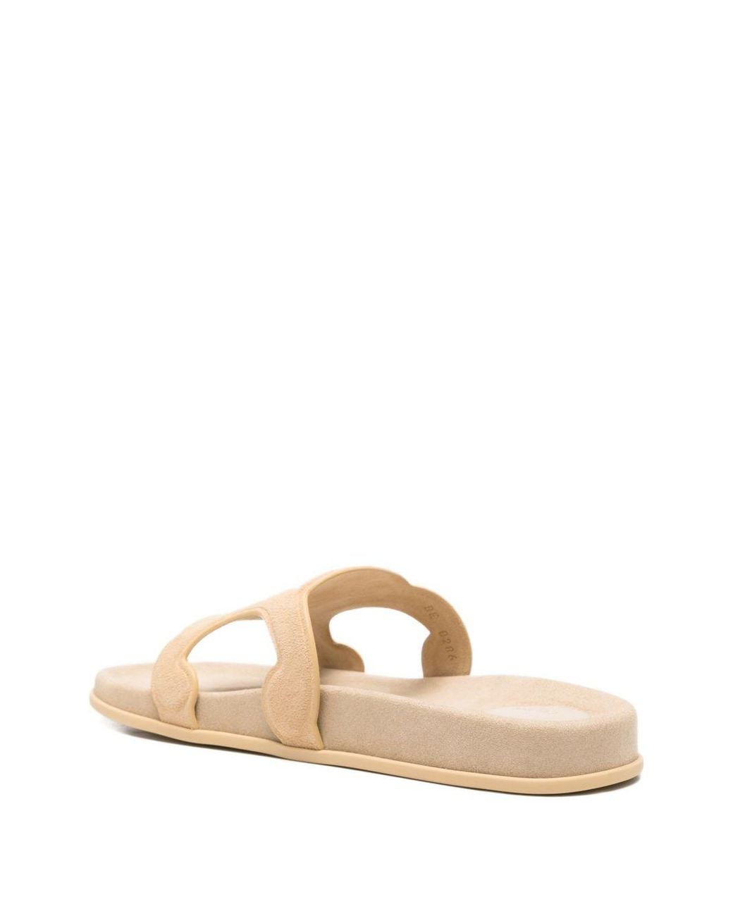 Céline Natural Triomphe Suede Leather Slides