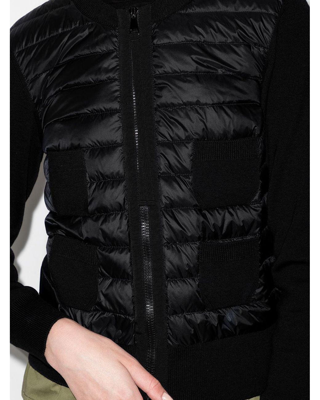 Moncler Black Padded Cardigan