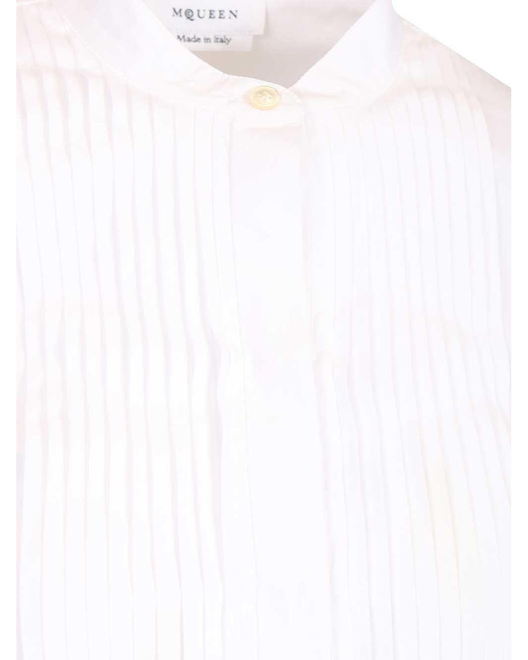 McQueen White Mcqueen Ruffled Shirt