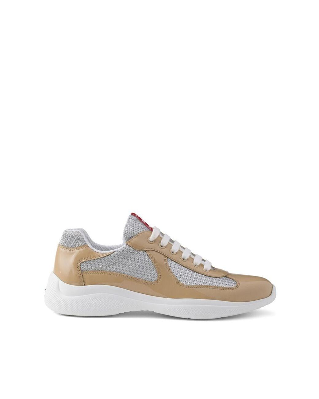 Prada Natural America's Cup Panelled Sneakers for men