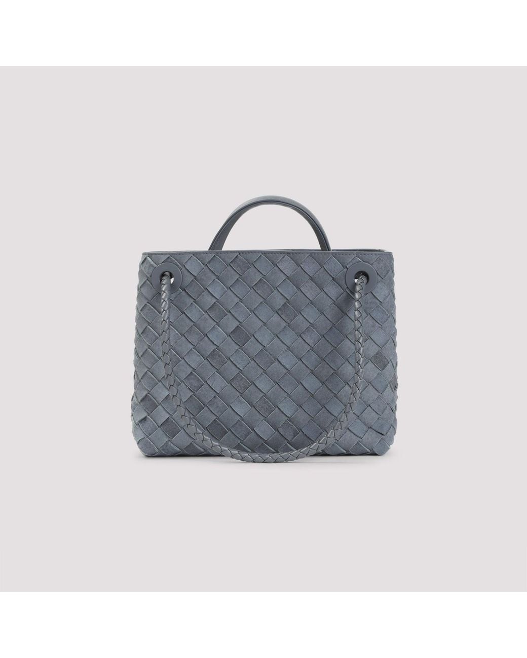 Bottega Veneta Blue Andiamo Small Handbag