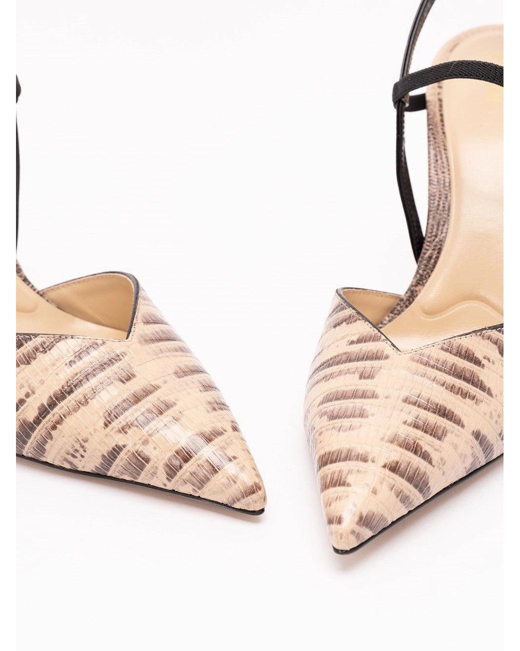 Fendi White 'Colibri Lite' Slingback