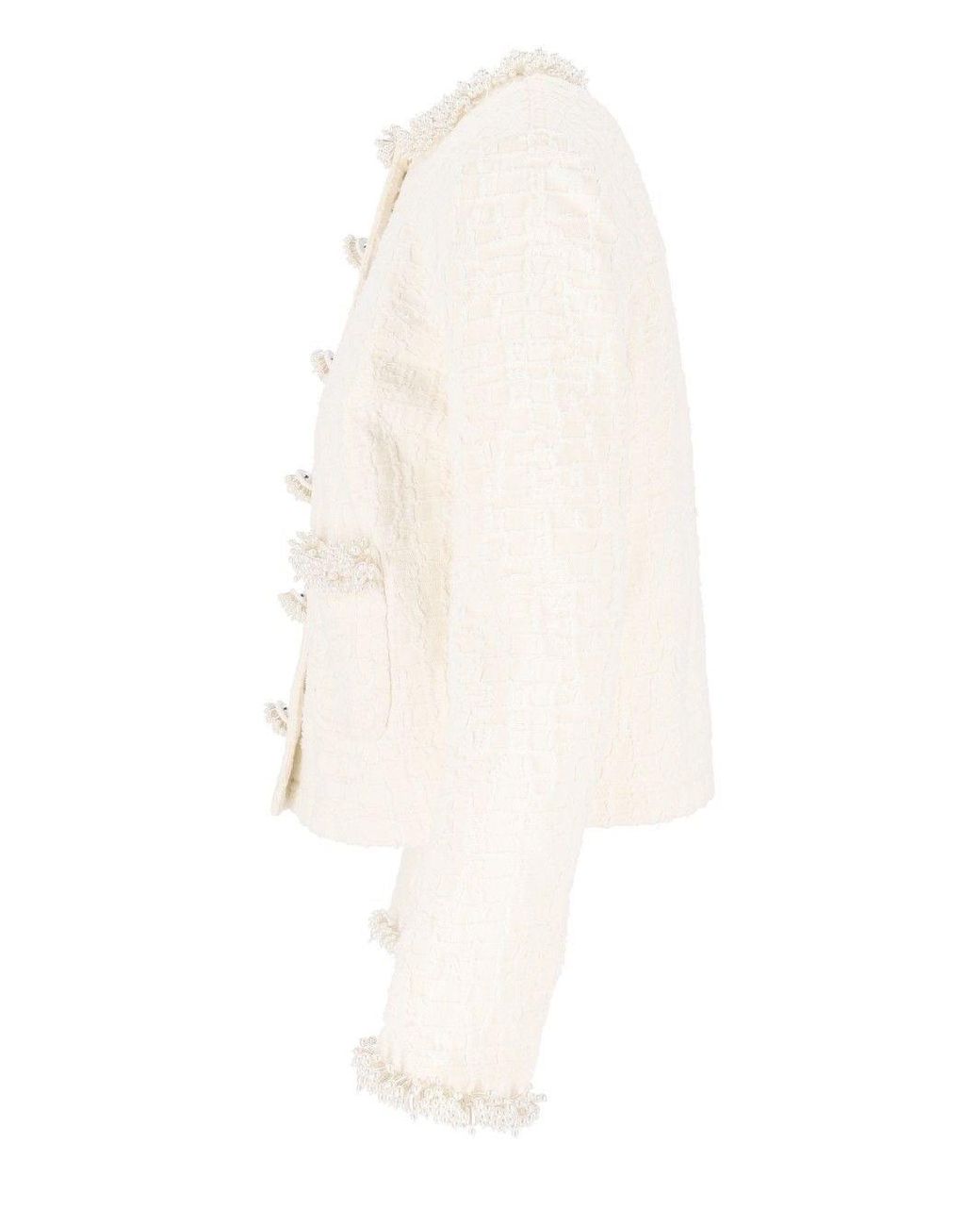 Self-Portrait White Denim Jacket