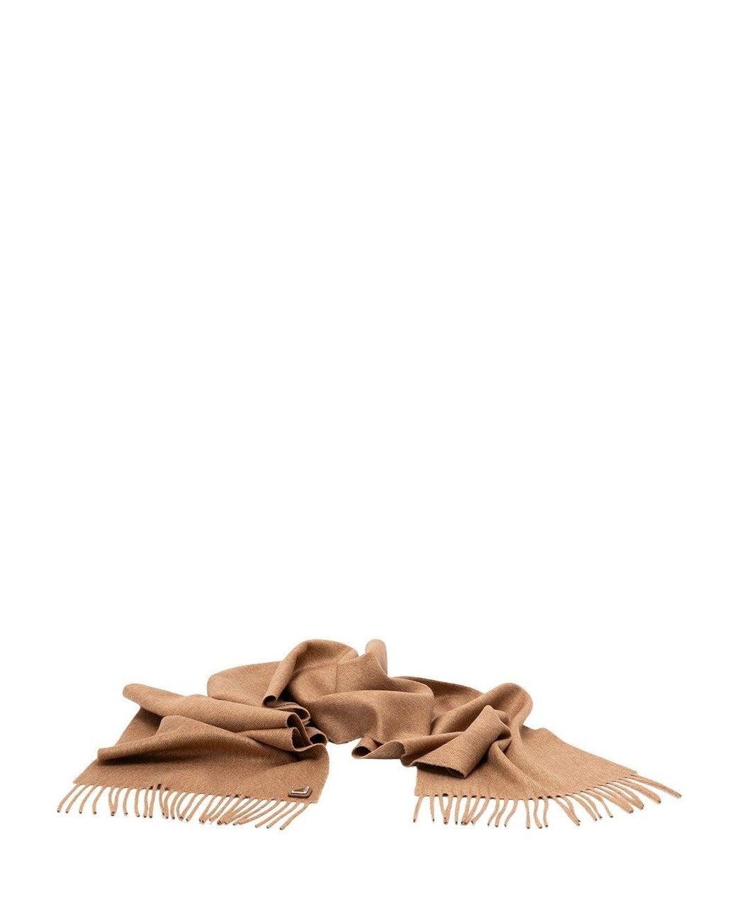 Prada Brown Silk And Wool Scarf for men