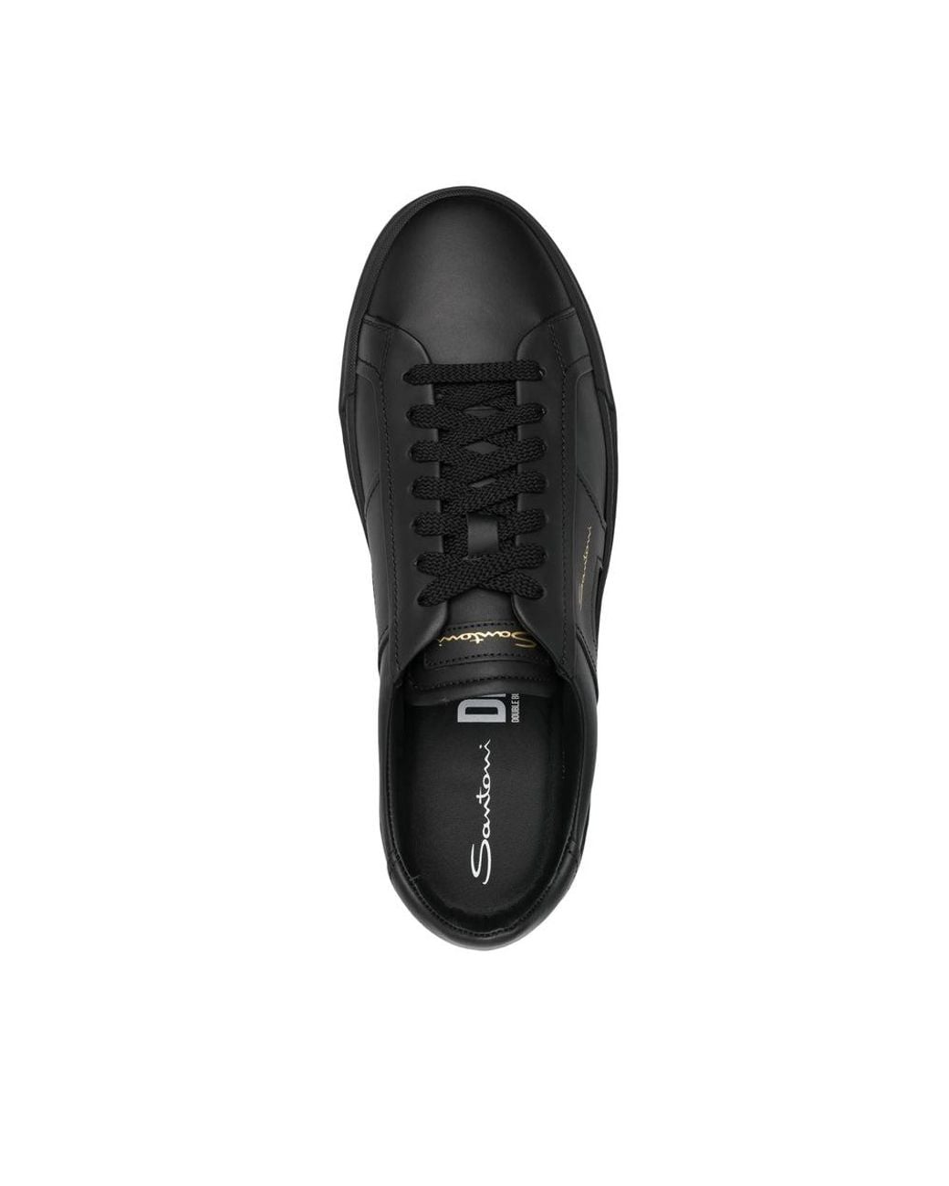 Santoni Black Logo Sneakers for men