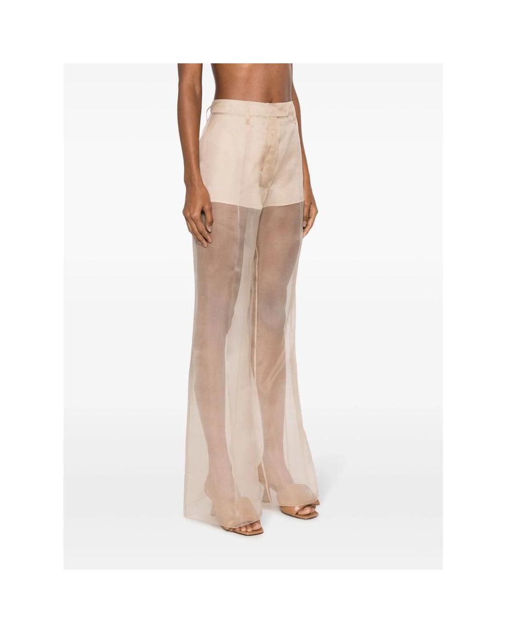 Prada White Neutrals Trousers
