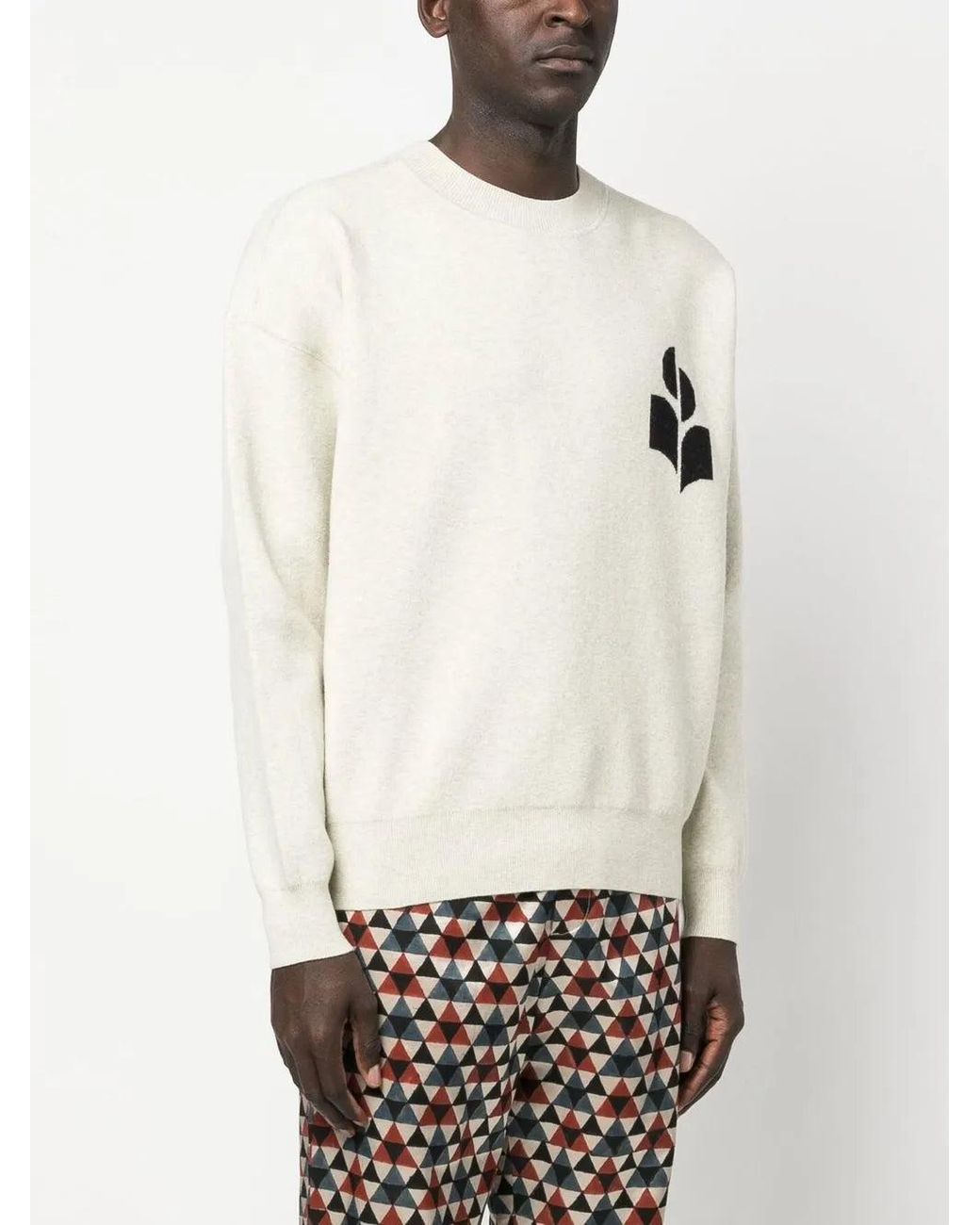 Isabel Marant White Atley Sweater for men