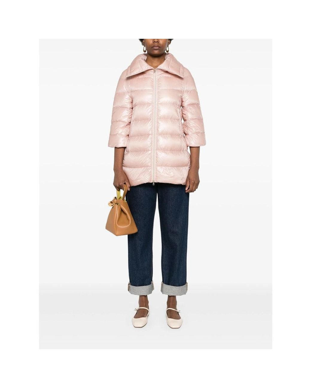 Herno Pink Quilted Down Coat Light