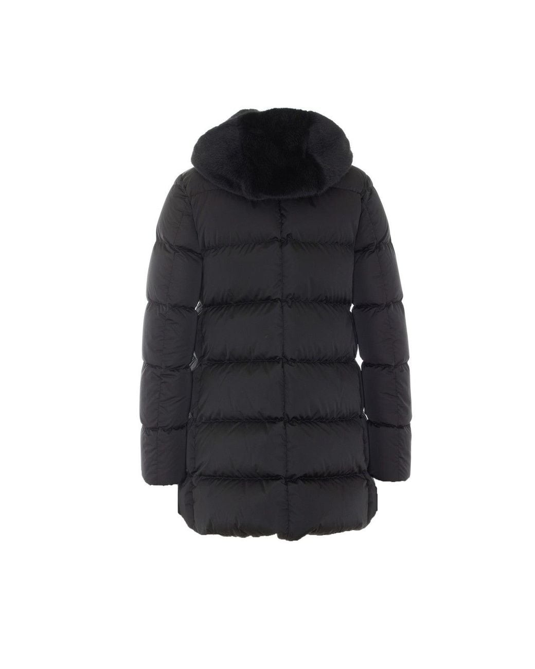 Herno Black Satin A-Shape Down Jacket